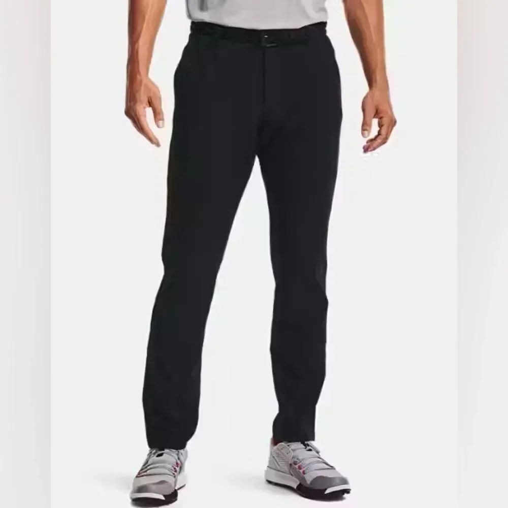UNDER ARMOUR MENS BLACK STRAIGHT LEG GOLF PANTS 38x32 LIKE NEW